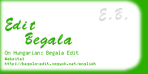 edit begala business card